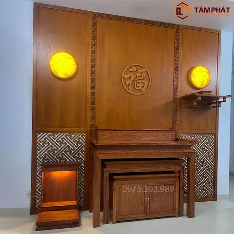 Bàn Cúng Cơm Gỗ Gụ