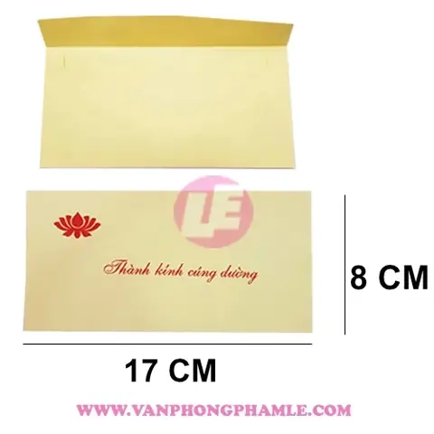 Bao Thư Màu Vàng Cúng Dường 8cm X 17cm Xấp (100 Cái) | Văn ...