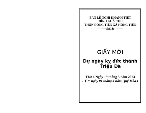 Mẫu Giấy Mời Cúng Giáp Năm: Chi Tiết, Ý Nghĩa Và Cách Sử Dụng