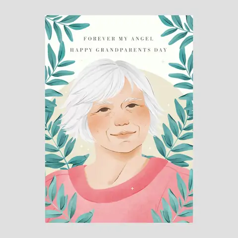 Mẫu Thiệp Chúc Mừng Ngày Của Ông Bà Màu Nước Với Bà | Vector ...