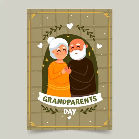 Mẫu Thiệp Chúc Mừng Ngày Ông Bà Phẳng Với Cặp Vợ Chồng Lớn Tuổi ...