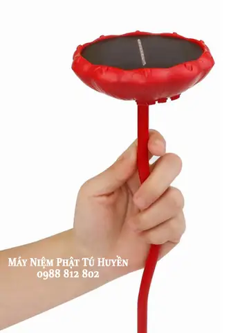 Máy Niệm Phật Hoa Sen Năng Lượng Mặt Trời Có Thẻ Nhớ Loại Nhỏ: