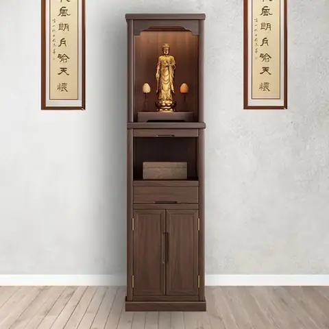 Tủ Đựng Đồ Thờ Cúng Gỗ Sồi Tự Nhiên Ghs-52325