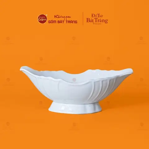 Bát Đựng Gà Cúng Men Trắng Trơn