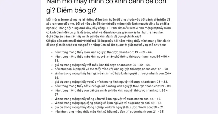 Giải Mã Giấc Mơ Thấy Máu Kinh Nguyệt: Điềm Báo Và Những Con Số May Mắn