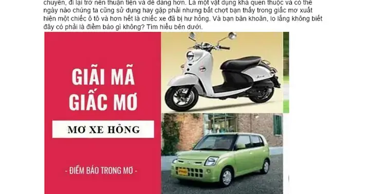 Giải Mã Giấc Mơ Thấy Xe Máy Hỏng: Những Điềm Báo Và Ý Nghĩa Tâm Linh Bạn Cần Biết
