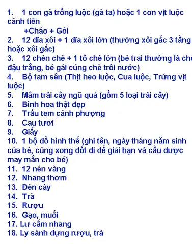 Cúng Thôi Nôi Cho Bé: Cần Gì? Bảng Danh Sách Chi Tiết & Lưu Ý Quan Trọng
