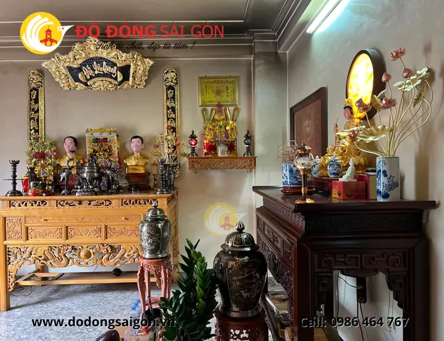 Top 5 Mẫu Nội Thất Đồ Thờ Cúng Gia Tiên Thanh Hóa Bằng Đồng Cao Cấp, Tinh Xảo