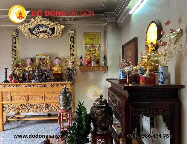 Top 5 Mẫu Nội Thất Đồ Thờ Cúng Gia Tiên Thanh Hóa Bằng Đồng Cao Cấp, Tinh Xảo