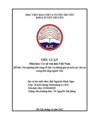 Cẩm Nang Toàn Diện Về Tín Ngưỡng Thờ Cúng Tổ Tiên Của Người Việt