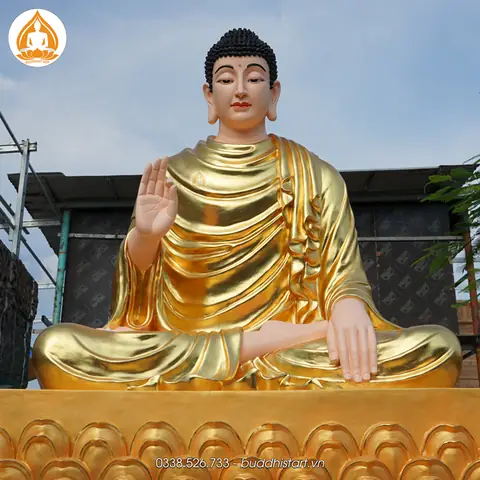 Tượng Phật Bổn Sư Thích Ca Bằng Bột Đá