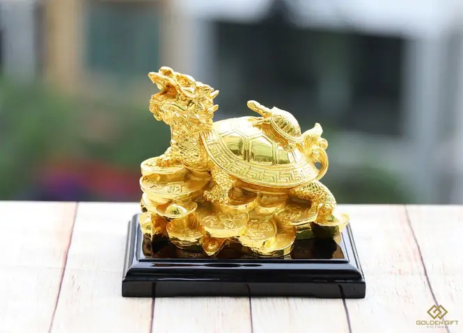 Tượng Long Quy Mạ Vàng