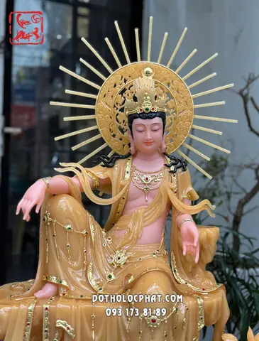 80. Tượng Quan Âm Tự Tại Bồ Tát Thạch Anh Đế Non Nước Qabt-146