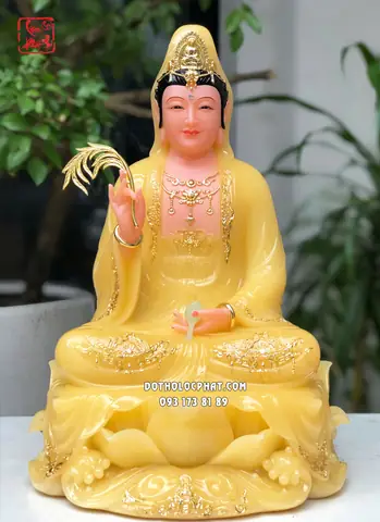 20. Tượng Quan Âm Bồ Tát Thạch Anh Đế Sen Sóng Nước Qabt-132