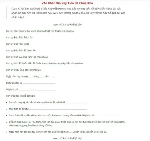 Văn Khấn Cúng Bà Chúa Kho: Cẩm Nang Toàn Tập Về Nghi Thức Vay Trả Tiền Tài Lộc