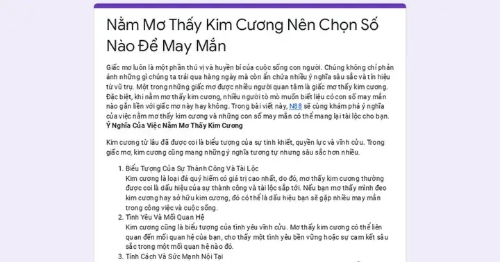 Mơ Thấy Nhặt Được Kim Cương: Ý Nghĩa Sâu Sắc Và Điềm Báo May Mắn