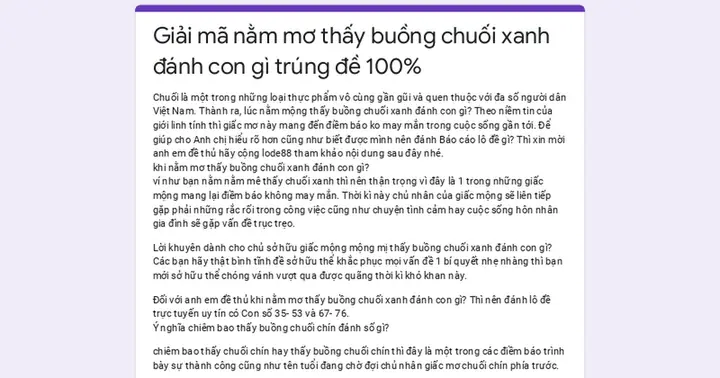 Giấc Mơ Thấy Chuối Chín Vàng: Giải Mã Ý Nghĩa Tâm Lý, Biểu Tượng Và Ứng Dụng Thực Tế